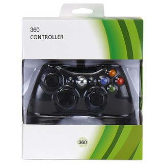NICEESHOP X-BOX360 호환 벌크 PC용 게임패드 블랙, XBOX Controller, 1개