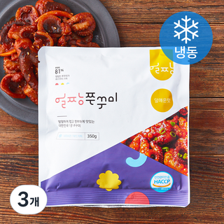 얼짱쭈꾸미 덜매운맛 (냉동), 3개, 350g