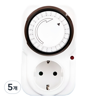 일레콘 24시간 콘센트 타이머 1구 TS-MD3, 7.5cm, 5개
