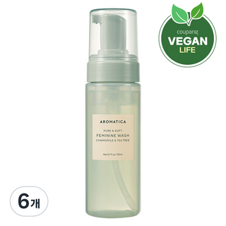 아로마티카 퓨어 앤 소프트 캐모마일 앤 티트리 여성청결제, 170ml, 6개