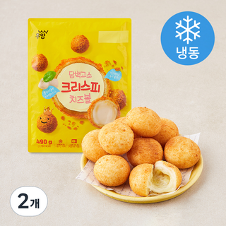 우양 담백고소 크리스피 치즈볼 (냉동), 490g, 2개