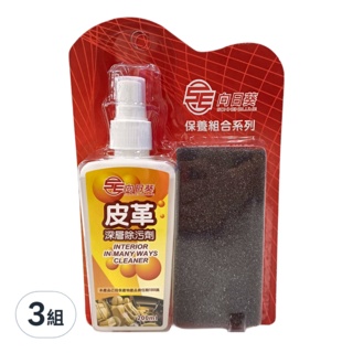 SE 向日葵 皮革深層除污劑 Set,含200ml清潔劑,適用於傢俱、皮革製品、汽車儀表板, 200ml, 3組