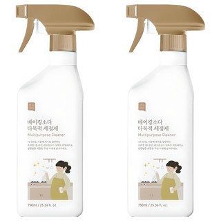 쉼표365 베이킹소다 대용량 다목적 세정제, 750ml, 2개