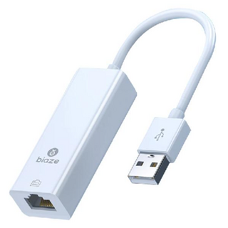 biaze畢亞茲 USB轉RJ45網線轉換頭 免驅動 百兆有線網卡 桌機/筆電適用, 1個, BICB150