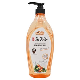 SOAPBERRY 古寶無患子 蔬果碗盤洗潔液, 植物性泡沫,溫和不傷手,有效去除蔬果上的農藥殘留,不含漂白劑和螢光劑, 1kg, 1瓶
