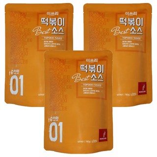 미쓰리 떡볶이 분말소스 01 순한맛, 780g, 3개