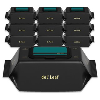델리프 도톰 엠보싱 저자극 물티슈 넘버 세븐 카키 캡형 75gsm 75g 72개입 10개 상품 이미지
