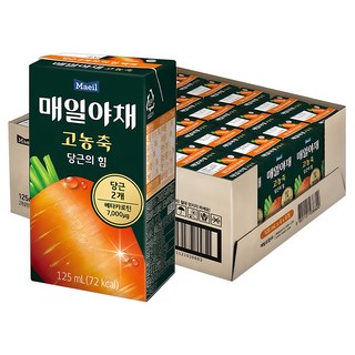 매일야채 고농축 주스 당근의 힘, 125ml, 24개