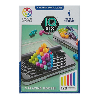 SMART GAMES IQ六角大挑戰 IQ隨身遊戲，1人邏輯遊戲，8歲以上適用，3種遊戲模式，120個遊戲關卡, 12顆, 1個