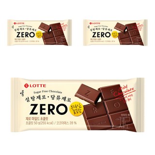 롯데제로 마일드 초콜릿, 50g, 3개