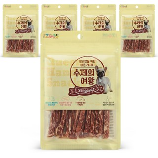 더주스 강아지 수제의여왕 건조간식, 오리슬라이스, 70g, 5개