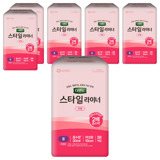 디펜드 여성용 스타일 라이너 성인기저귀 무향, 롱, 28개입, 6개