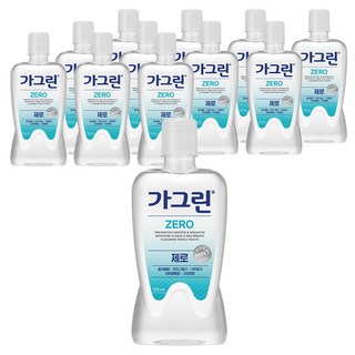 가그린 제로 구강청결제, 750ml, 12개