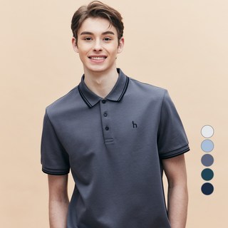 헤지스 남성용 더블 팁 배색 카라 티셔츠