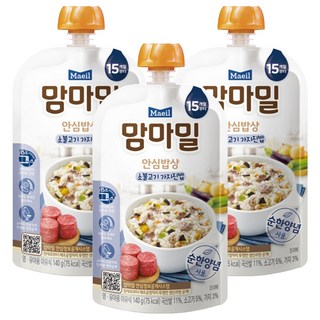 맘마밀 안심밥상 레토르트 이유식 140g, 소불고기 가지진밥, 3개