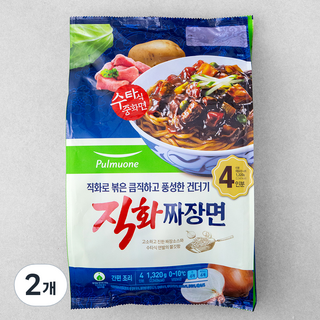 풀무원 직화짜장면, 4인분, 1.32kg, 2팩 세트 풀무원장칼국수 풀무원 직화짜장면, 4인분, 1.32kg, 2팩 세트 풀무원장칼국수