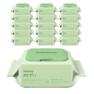 베베숲 저자극 제로 물티슈 캡형, 55g, 20개입, 16개