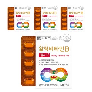 종근당 활력 비타민B 플러스, 60정, 4개