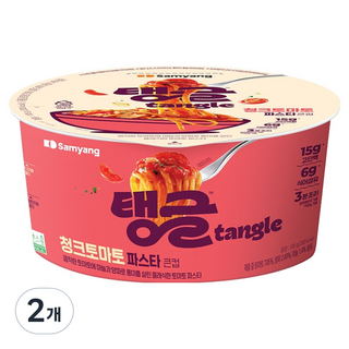 tangle 큰컵 청크토마토 파스타, 105g, 2개