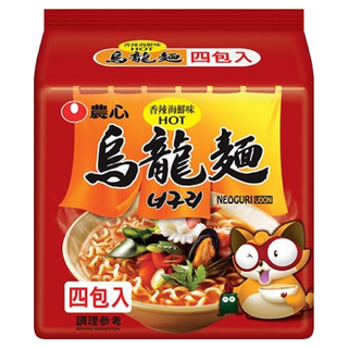 NONGSHIM 農心 烏龍麵 香辣海鮮味 4入, 480g, 1袋