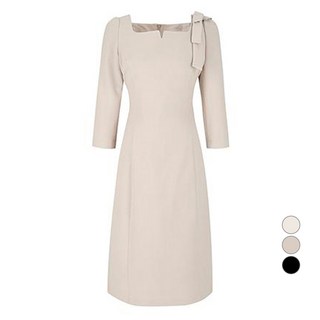 숲 여성용 변형 스퀘어넥 H라인 슬림핏 원피스 SA4OPM2