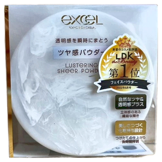 EXCEL 晶彩清透蜜粉餅 10g 透明色 - 日本熱銷,打造自然透亮妝感, 1個