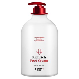 아케이 더마 리치리치 고보습 각질케어 풋크림, 1개입, 1개, 550ml