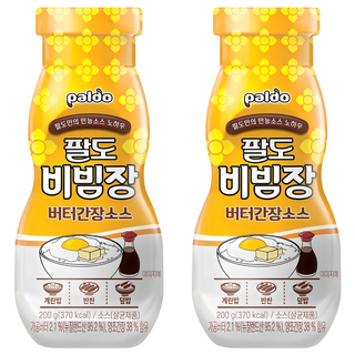 팔도 비빔장 버터간장소스, 200g, 2개
