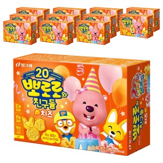 빙그레 뽀로로와친구들 치즈맛 크레커, 65g, 12개