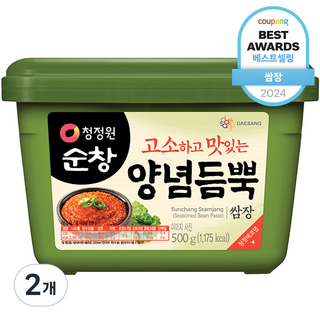 청정원순창 양념듬뿍 쌈장, 500g, 2개