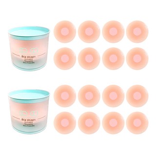 엣지프로 여성 프리미엄 실리콘 니플패치 누드브라 8p + 투명케이스 세트 2세트 상품 이미지