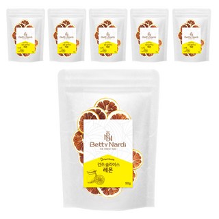 베티나르디 건조과일 슬라이스 레몬, 50g, 1개입, 6개