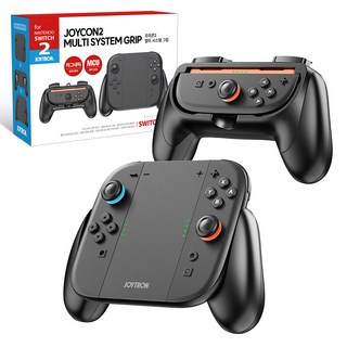 JOYTRON Nintendo Switch 2 Joy-Con 2充電遊戲多功能手把, 黑色, 1個, SW2-GRIP03