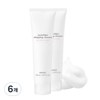 [비건뷰티] 누니 데일리 수분 휩 클렌징 폼, 150ml, 6개
