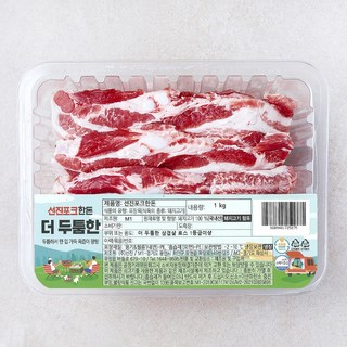 선진포크한돈 더 두툼한 삼겹살 로스 1등급이상 (냉장), 1개, 1kg
