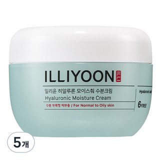 일리윤 히알루론 모이스춰 수분크림, 100ml, 5개