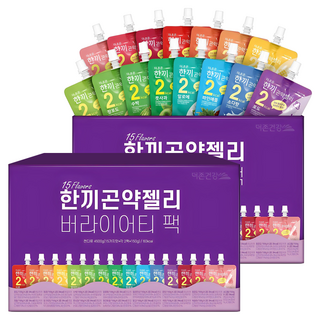 더존건강 한끼 곤약젤리 버라이어티 팩 150ml x 15종 x 2p 세트, 4.5kg, 30개입, 2개