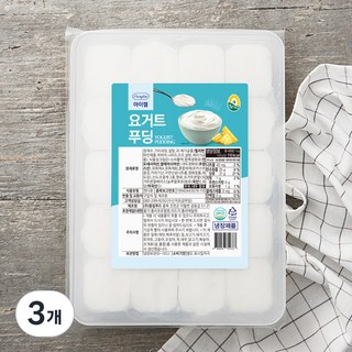 풍요한아침 아이젤 요거트푸딩, 1kg, 3개