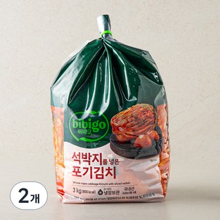 비비고 석박지를 넣은 포기김치, 3kg, 2개