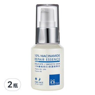 MOMUS 10%維他命B3修護精華液, 舒緩皮脂分泌 淨白緊緻撫紋, 30ml, 2瓶