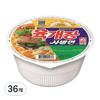 육개장 사발면 86g, 36개