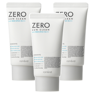 롬앤 제로 선 클린 01 프레쉬 SPF50+ PA++++, 50ml, 3개
