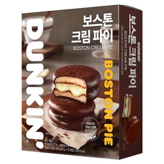 던킨도너츠 보스톤 크림 파이 12개입, 336g, 1개 대표 이미지 - 회사 간식 추천