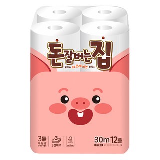 돈잘버는집 3겹 롤화장지