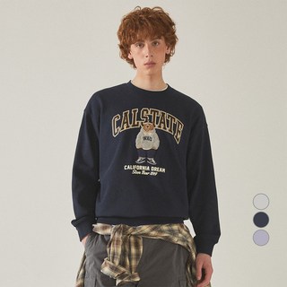 WHO.A.U 男款Steve布貼大學T
