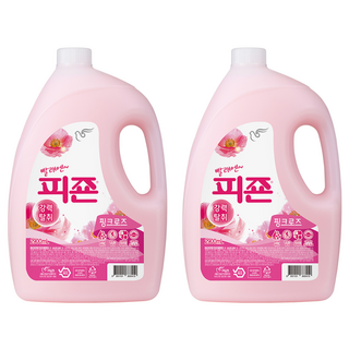 피죤 레귤러 섬유유연제 핑크로즈 본품, 2.9L, 2개