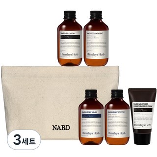 나드 여행용 헤어바디 5종+코튼 파우치, 3세트