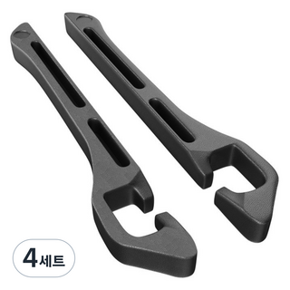 엠노블 차량용 운전석 조수석 우레탄 틈새 쿠션 2종 세트, 블랙, 4세트