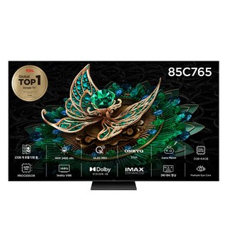 TCL 4K UHD QD Mini LED 스마트TV, 216cm(85인치), 85C765, 벽걸이형, 방문설치