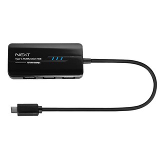 넥스트유 외장형 기가랜카드 + Type C to USB 3.0 3Port 허브 콤보 NEXT-TC313LAN, 혼합색상, 1개